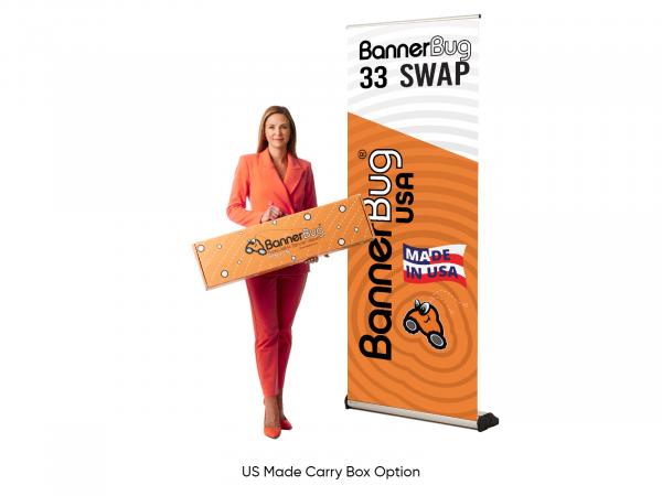 OPTIONAL:  BB_002 BannerBug 33" Swap -- Carry Box  w/ Foam and Handle