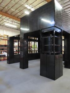 Custom Gravitee Island Exhibit with Black Powder-coating -- Staging Photo -- View 2